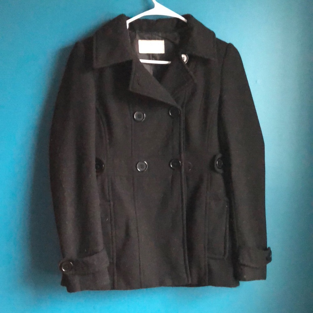 Black pea coat
